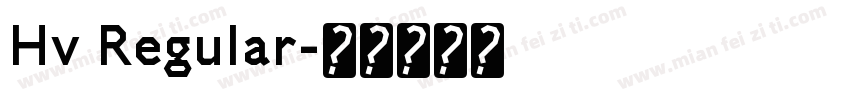 Hv Regular字体转换